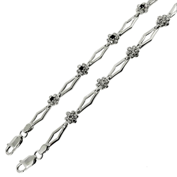 PULSERA MUJER PLATA PRIMERA LEY 19 CM.
