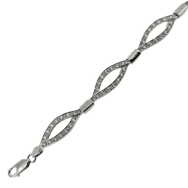 PULSERA MUJER PLATA PRIMERA LEY 19 CM.