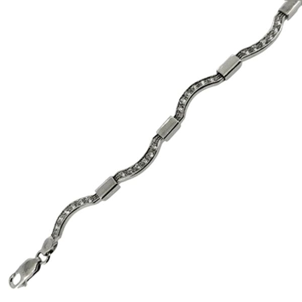 PULSERA RODIO ZIRCONITAS PLATA 925 MIL.