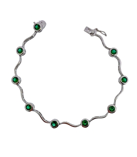 PULSERA MUJER PLATA PRIMERA LEY 18.50 CM