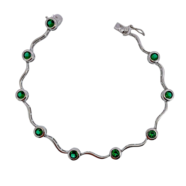 PULSERA MUJER PLATA PRIMERA LEY 18.50 CM