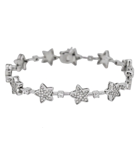 PULSERA MUJER ESTRELLAS PLATA 1ª LEY 18