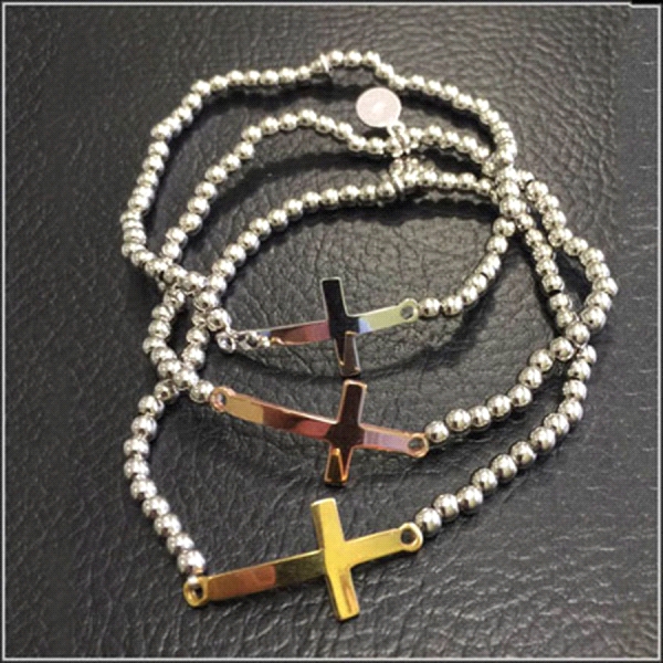 PUL. BOLITAS + CRUZ PLATA 925 MIL.