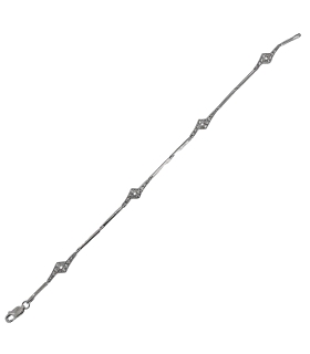 PULSERA MUJER PLATA PRIEMRA LEY 19 CM.