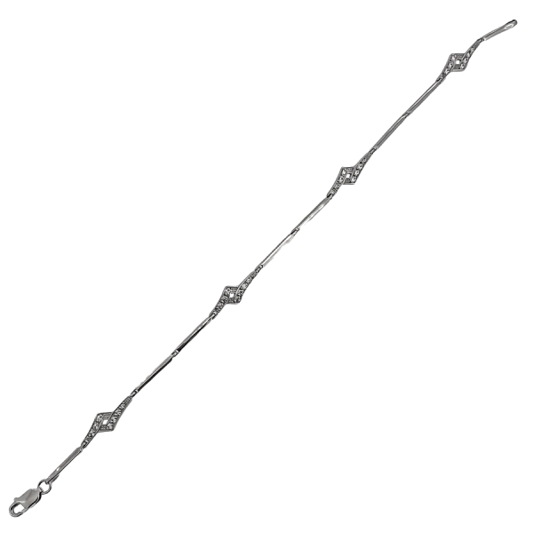 PULSERA MUJER PLATA PRIEMRA LEY 19 CM.