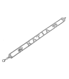 PULSERA NOMBRE MUJER PLATA 925 MIL. 19CM