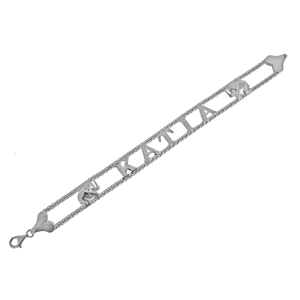 PULSERA NOMBRE MUJER PLATA 925 MIL. 19CM