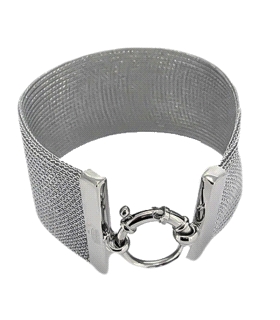 PULSERA MUJER PLATA PRIMERA LEY 19 CM.