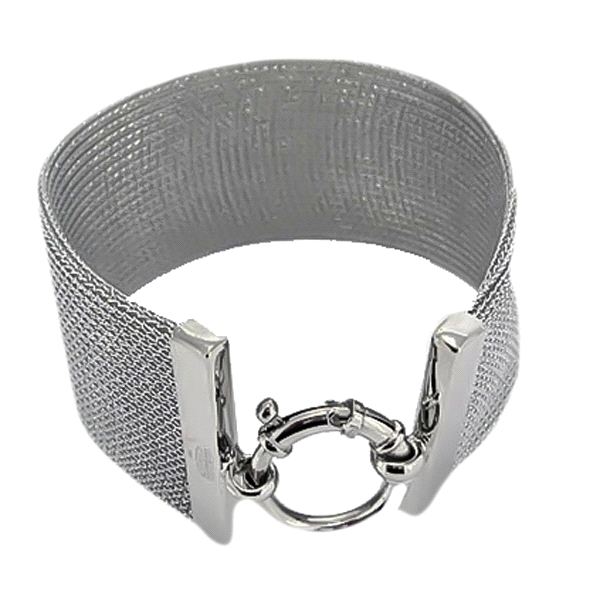 PULSERA MUJER PLATA PRIMERA LEY 19 CM.