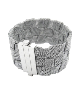 PULSERA PLATA PRIMERA LEY RODIADA