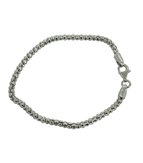 PULSERA JUVENIL PLATA PRIMERA LEY 19 CM.