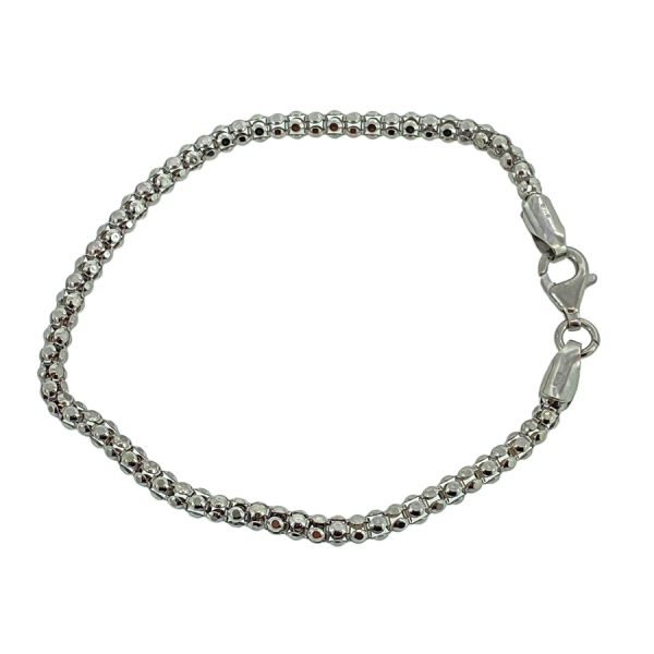 PULSERA JUVENIL PLATA PRIMERA LEY 19 CM.