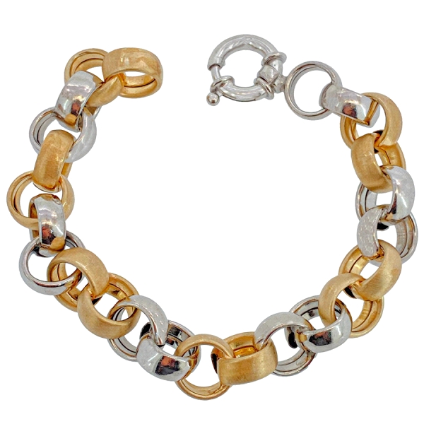 PULSERA MUJER PLATA PRIMERA LEY 20 CM.