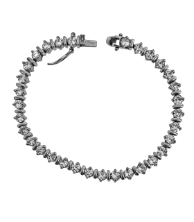PULSERA RIVIERE PLATA PRIMERA LEY RODIO