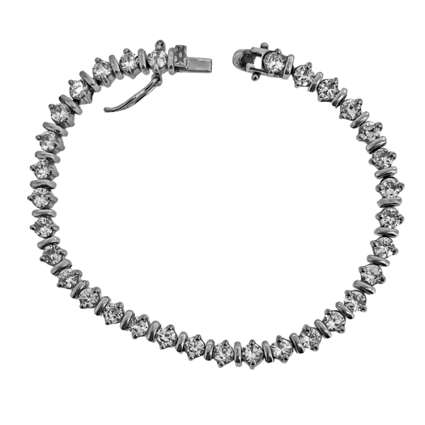 PULSERA RIVIERE PLATA PRIMERA LEY RODIO