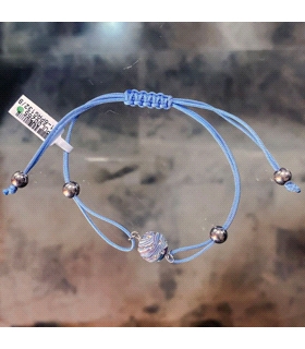 PULSERAS MACRAME BOLA RESINA PLATA 1ªLEY