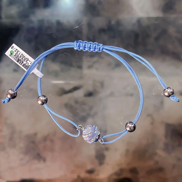 PULSERAS MACRAME BOLA RESINA PLATA 1ªLEY