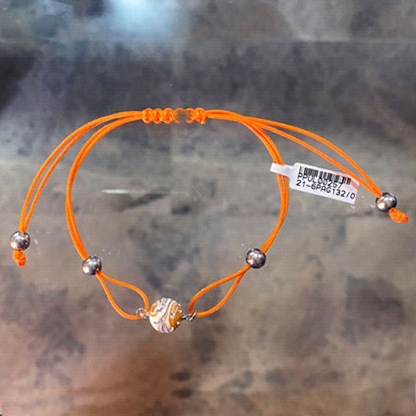 PULSERAS MACRAME BOLA RESINA PLATA 1ªLEY