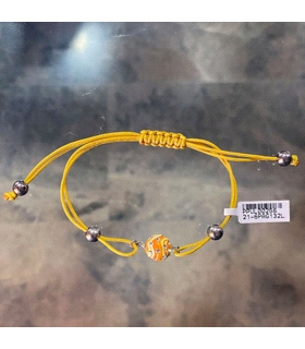PULSERAS MACRAME BOLA RESINA PLATA 1ªLEY