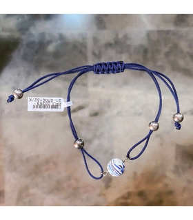 PULSERAS MACRAME BOLA RESINA PLATA 1ªLEY