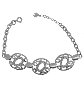 PULSERAS MUJER PLATA PRIMERA LEY 17+3 CM