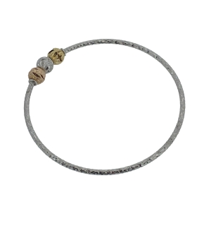 PULSERAS MUJER BOLAS COLOR PLATA 1ª LEY