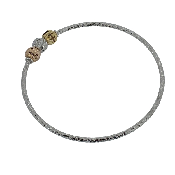 PULSERAS MUJER BOLAS COLOR PLATA 1ª LEY