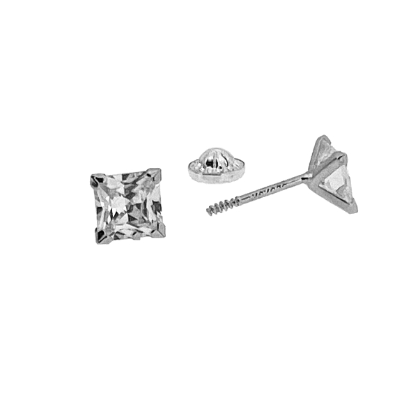 PENDIENTE UNISEX PLATA 1ª LEY 5.50 X 5.5