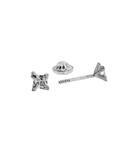 PENDIENTE UNISEX PLATA 1ª LEY 3.50 X 3.5
