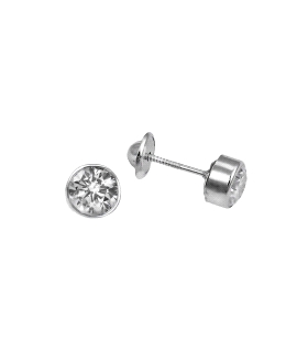 PENDIENTE NIÑA UNISEX PLATA 1ª LEY 5 MM