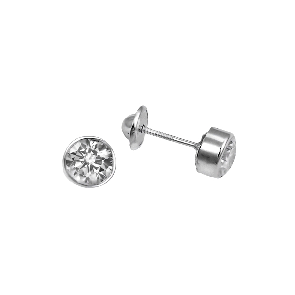 PENDIENTE NIÑA UNISEX PLATA 1ª LEY 5 MM