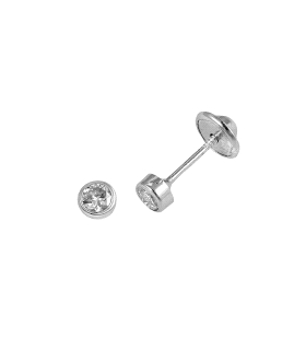 PENDIENTES NIÑA UNISEX PLATA 1ª LEY 3 MM