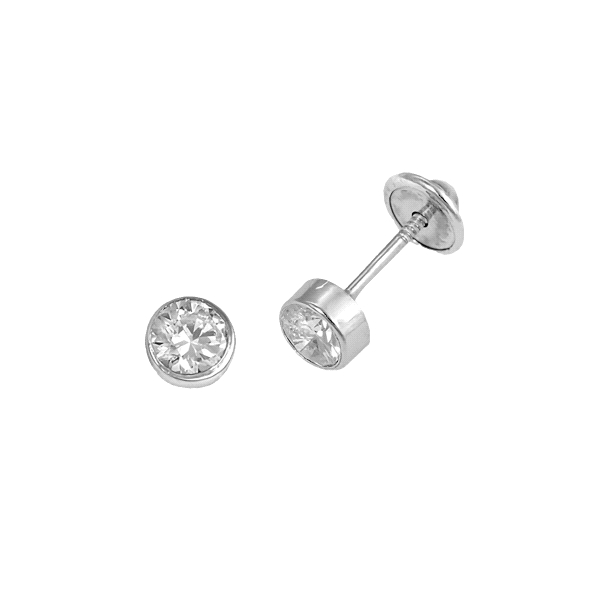 PENDIENTES NIÑA UNISEX PLATA 1ª LEY 4 MM