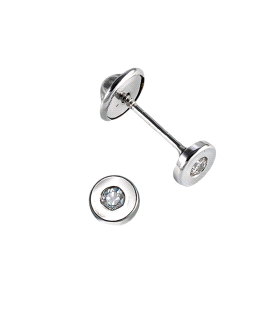 PENDIENTES NIÑA UNISEX PLATA 1ª LEY 3 MM