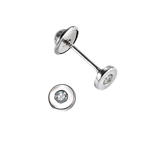 PENDIENTES NIÑA UNISEX PLATA 1ª LEY 3 MM