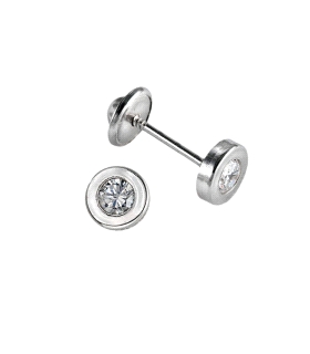PENDIENTE UNISEX PLATA 1ª LEY 5 MM