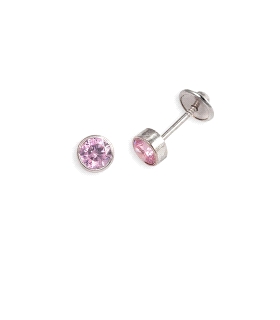 PENDIENTE ROSA DE FRANCIA UNISEX PLATA 1
