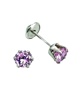PENDIENTE ROSA FRANCIA PLATA 1ª LEY 4,50