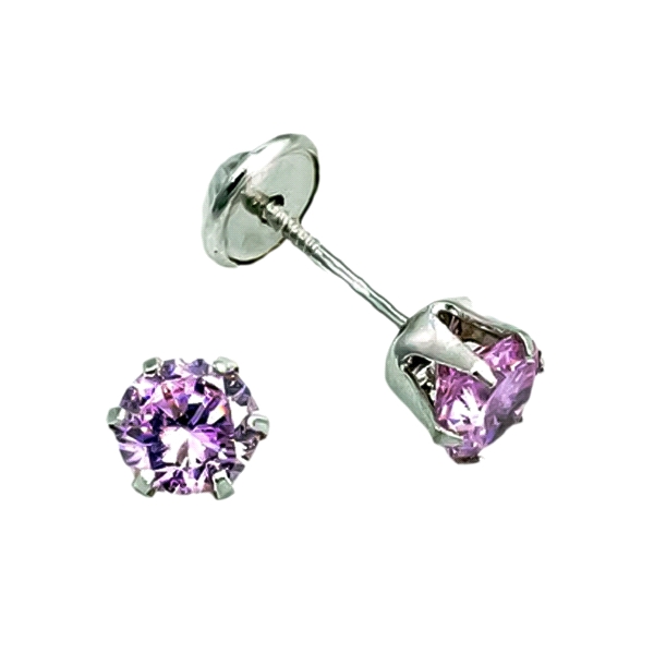 PENDIENTE ROSA FRANCIA PLATA 1ª LEY 4,50
