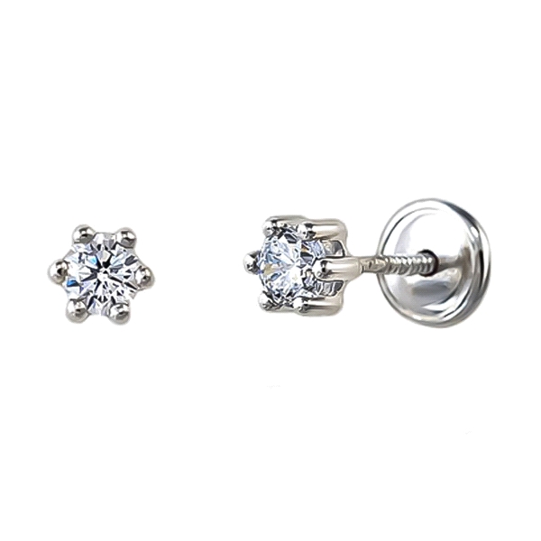 PENDIENTE UNISEX PLATA 1ª LEY 4 MM