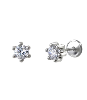 PENDIENTES NIÑA PLATA PRIMERA LEY 5 MM
