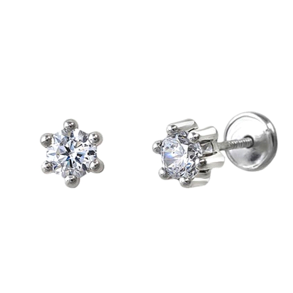 PENDIENTES NIÑA PLATA PRIMERA LEY 5 MM