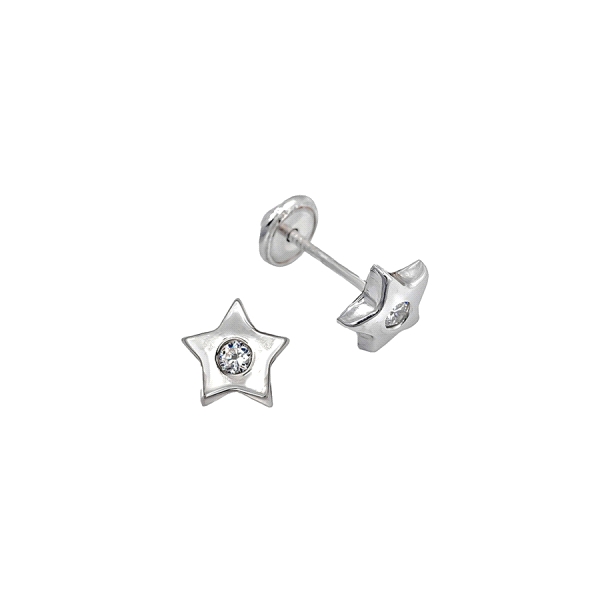 PENDIENTES NIÑA ESTRELLA PLATA 1ª LEY 6