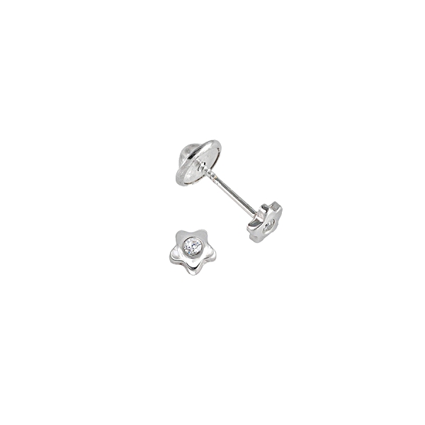 PENDIENTES NIÑA FLOR PLATA PRIMERA LEY 3