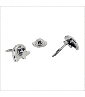 PENDIENTE ELEFANTE ZIRCONITAS PLATA 1ª L