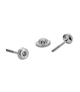 PENDIENTE UNISEX PLATA 1ª LEY 3.50 MM