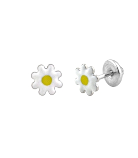 PENDIENTE NIÑA FLOR / MARGARITA PLATA 1ª