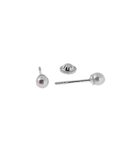 PENDIENTE PERLAS NATURALES  PLATA 1ª L