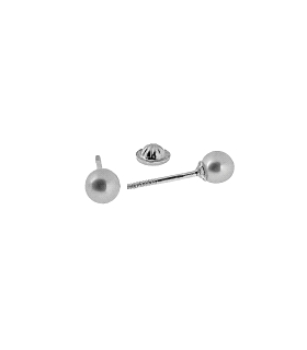 PENDIENTE PERLAS NATURALES  PLATA 1ª L