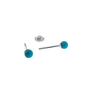 PENDIENTE TURQUESA PLATA 1ª LEY 3.50 MM